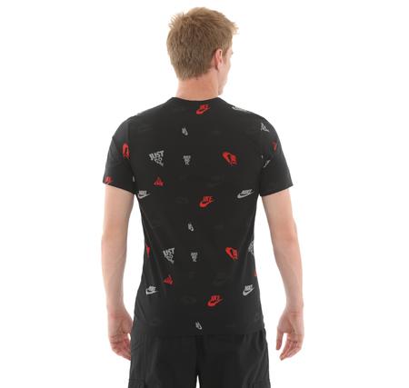 Nike M Nsw Tee 12Mo Aop Erkek T-Shirt Siyah