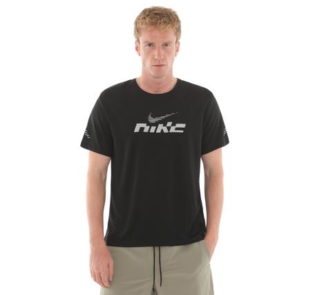 Nike Miler Flash Erkek T-Shirt Siyah