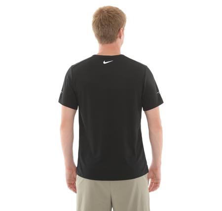 Nike Miler Flash Erkek T-Shirt Siyah