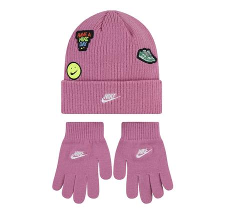 Nike Nan Nıke Patch Peak Beanıe Set Çocuk Pembe