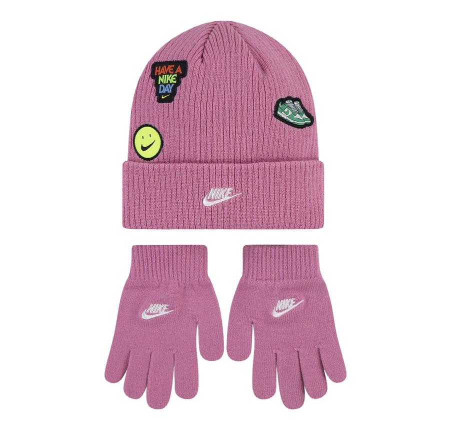 Nike Nan Nıke Patch Peak Beanıe Set Çocuk Pembe Nike Nan Nıke Patch Peak Beanıe Set Çocuk Pembe