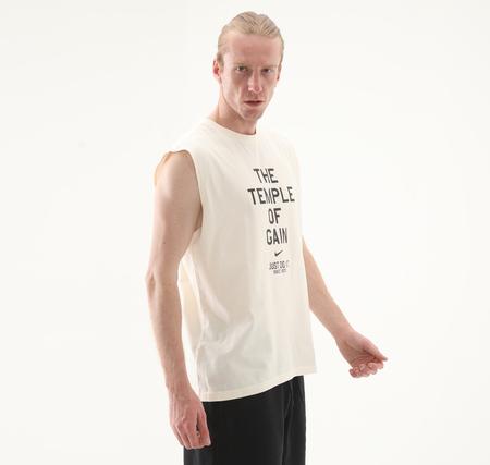 Nike Sleeveless Erkek T-Shirt Krem
