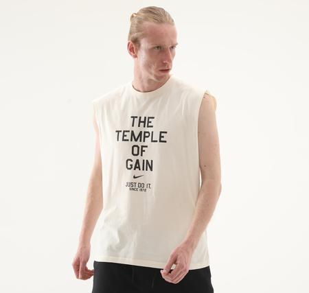Nike Sleeveless Erkek T-Shirt Krem