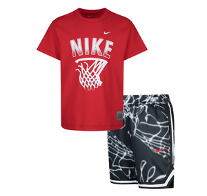 Nike Nkb B Nk Cob Mesh Short Set Çocuk T-Shirt Kırmızı