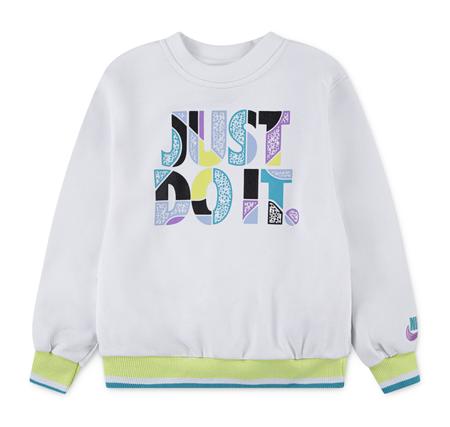 Nike Nkb B Nsw Outsıde T Lınes Ft Crew Çocuk Sweatshirt Beyaz