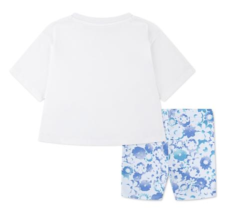 Nike Nkg Flow-Ral Aop Bıke Short Set Çocuk T-Shirt Beyaz