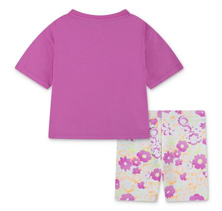 Nike Nkg Flow-Ral Aop Bıke Short Set Çocuk T-Shirt Kahve