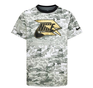 Nike Rwb Camo Patchwork Aop Tee Çocuk T-Shirt Gri