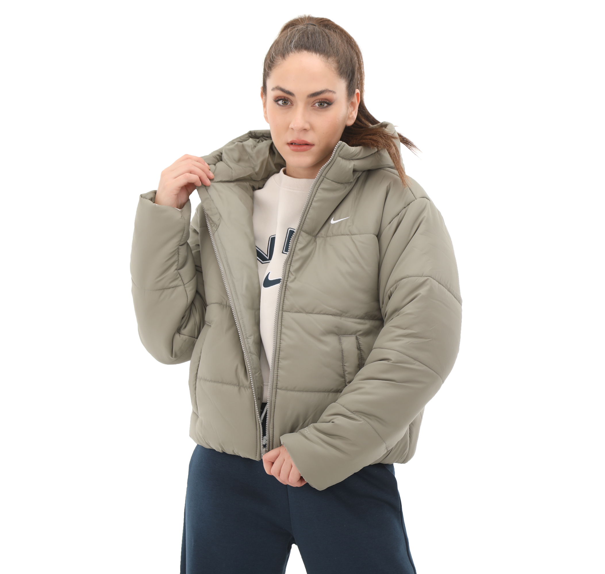 Женская куртка Nike Sportswear Classic Puffer Haki