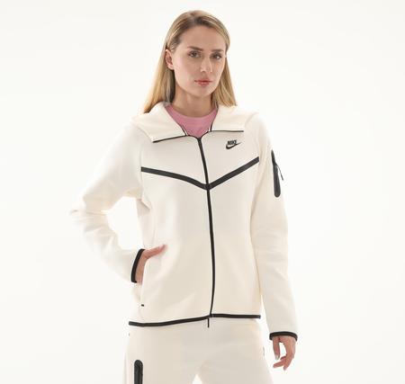 Nike Sportswear Tech Fleece Windrunner Kadın Ceket Beyaz