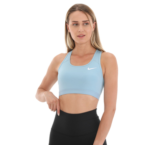 Nike Swoosh Band Bra Non Pad Kadın Büstiyer Açık Mavi