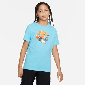 Nike U Nsw Tee Boxy Su23 Çocuk T-Shirt Açık Mavi