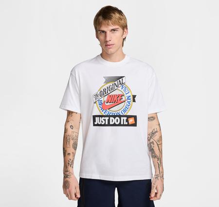 Nike U Nsw Tee M90 Test Prınt Erkek T-Shirt Beyaz