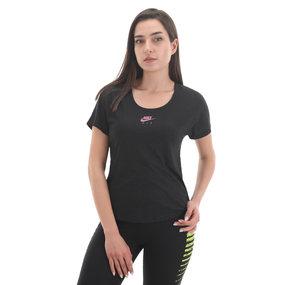 Nike W Nk Aır Df Ss Top Kadın T-Shirt Siyah