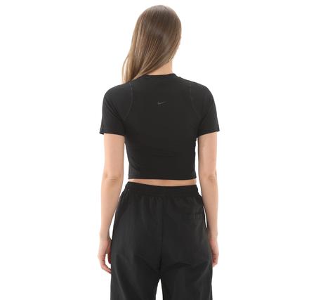 Nike W Nk Inf Df Ss Top Wd Rıb Kadın T-Shirt Siyah