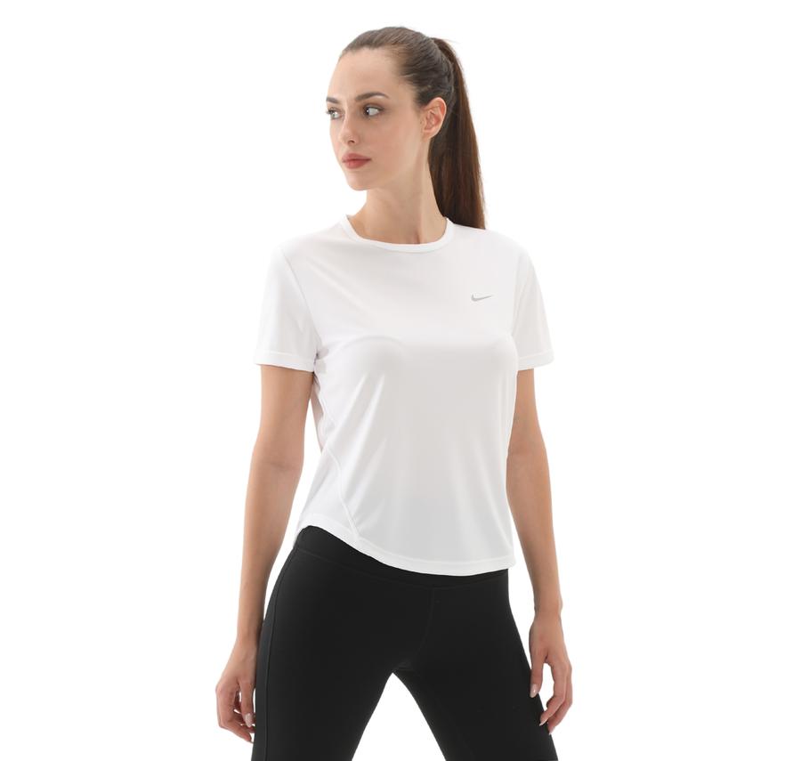 Nike W Nk Tempo Df Ss Top Kadın T-Shirt Beyaz Nike W Nk Tempo Df Ss Top Kadın T-Shirt Beyaz