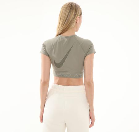 Nike W Np Df Ss Crop Top Tt Gx Kadın T-Shirt Yeşil