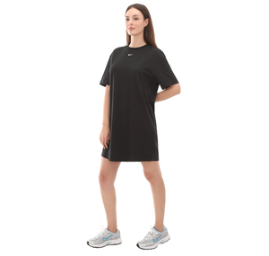 Nike W Nsw Essntl Ss Dress Tshrt Kadın Elbise - Etek Siyah