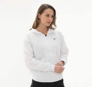 Nike W Nsw Essntl Uv Wvn Jkt Hd Kadın Yağmurluk-Rüzgarlık Beyaz