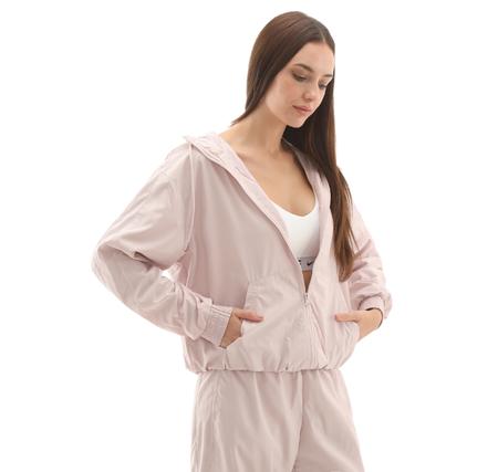 Nike W Nsw Essntl Uv Wvn Jkt Hd Kadın Yağmurluk-Rüzgarlık Krem