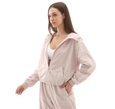 Nike W Nsw Essntl Uv Wvn Jkt Hd Kadın Yağmurluk-Rüzgarlık Krem