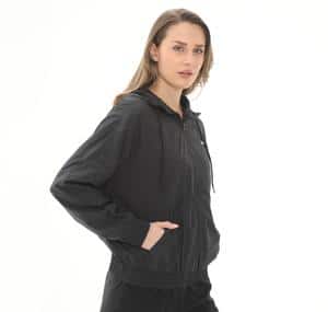 Nike W Nsw Essntl Uv Wvn Jkt Hd Kadın Yağmurluk-Rüzgarlık Siyah