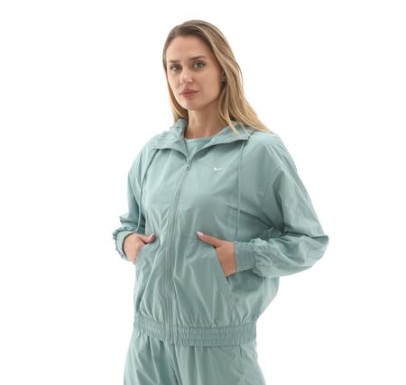 Nike W Nsw Essntl Uv Wvn Jkt Hd Kadın Yağmurluk-Rüzgarlık Yeşil