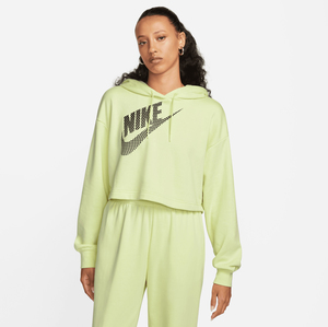 Nike W Nsw Flc Po Hoodıe Crop Dnc Kadın Sweatshirt Yeşil