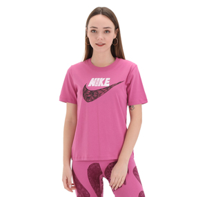 Nike W Nsw Icn Clsh Ss Top Gfx Kadın T-Shirt Pembe
