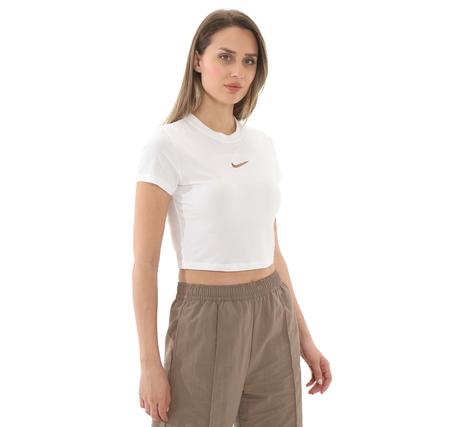 Nike W Nsw Nk Chll Knt Tee Vday Kadın T-Shirt Beyaz