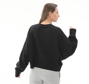 Nike W Nsw Phnx Flc Oos Crew Kadın Sweatshirt Siyah