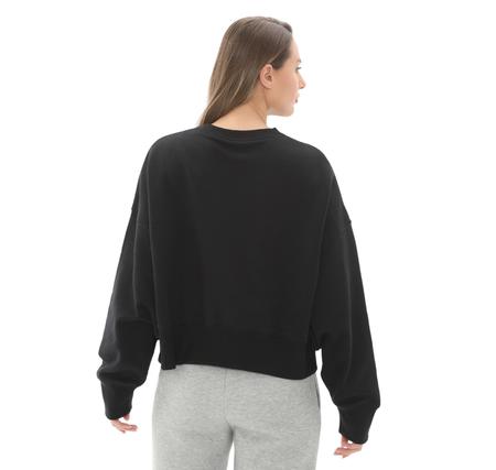 Nike W Nsw Phnx Flc Oos Crew Kadın Sweatshirt Siyah