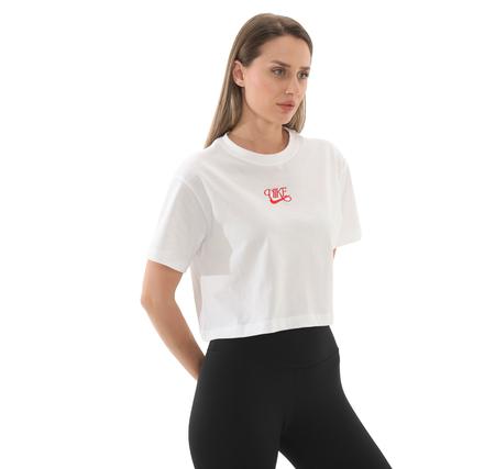 Nike W Nsw Ss Crop Tee Iwd Kadın T-Shirt Beyaz