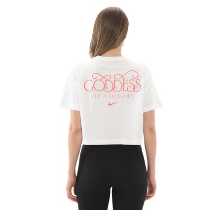 Nike W Nsw Ss Crop Tee Iwd Kadın T-Shirt Beyaz