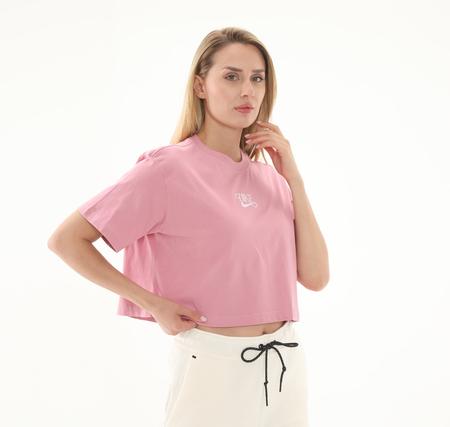 Nike W Nsw Ss Crop Tee Iwd Kadın T-Shirt Pembe