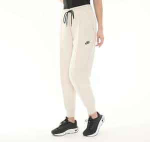 Nike W Nsw Tch Flc Mr Jggr Kadın Eşofman Altı Krem
