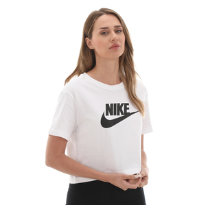 Nike W Nsw Tee Essntl Crp Icn Ftr Kadın T-Shirt Beyaz