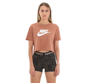 Nike W Nsw Tee Essntl Crp Icn Ftr Kadın T-Shirt Kahve