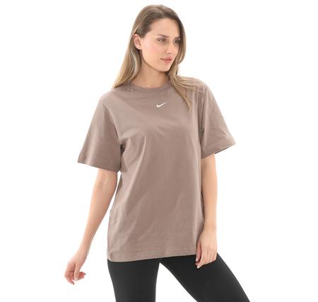 Nike W Nsw Tee Essntl Lbr Kadın T-Shirt Kahve