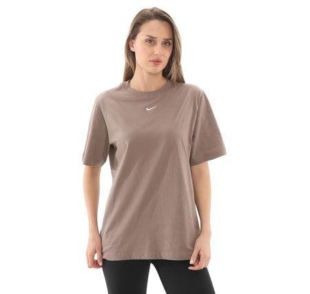 Nike W Nsw Tee Essntl Lbr Kadın T-Shirt Kahve