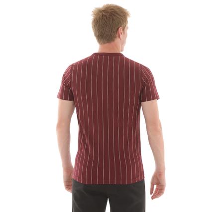 Puma Class Striped Tee Erkek T-Shirt Bordo