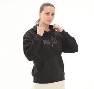 Puma Ess+ Anımal Hoodie Fl Kadın Sweatshirt Siyah