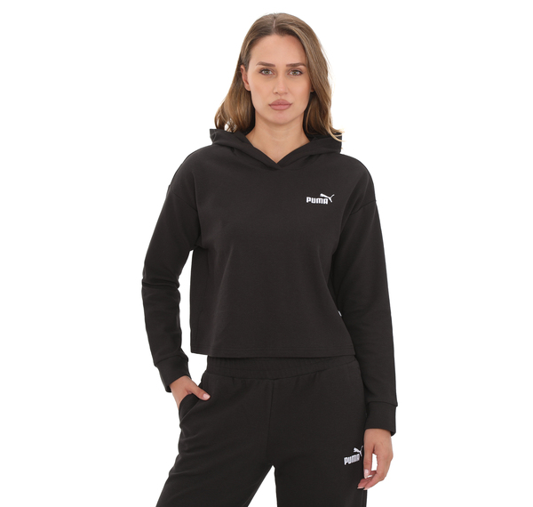 Puma Ess Elevated Cropped Hoodie Kadın Sweatshirt Siyah Puma Ess Elevated Cropped Hoodie Kadın Sweatshirt Siyah