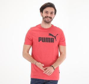 Puma Ess Heather Tee High Risk Erkek T-Shirt Kırmızı