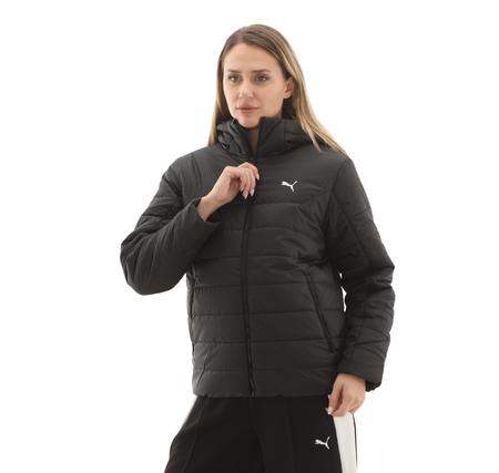 Puma Ess Hooded Padded Jacket Kadın Mont Siyah