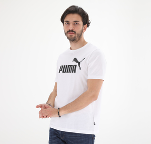 Puma Ess Logo Tee Erkek T-Shirt Beyaz
