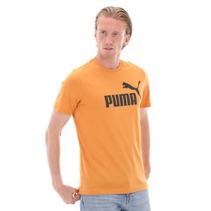 Puma Ess Logo Tee (S) Chili Powder Erkek T-Shirt Turuncu