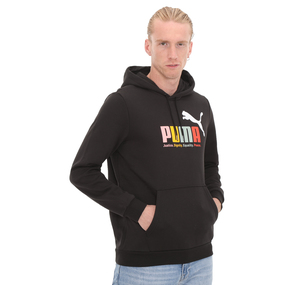 Puma Ess+ Multicolor Hoodie Erkek Sweatshirt Siyah
