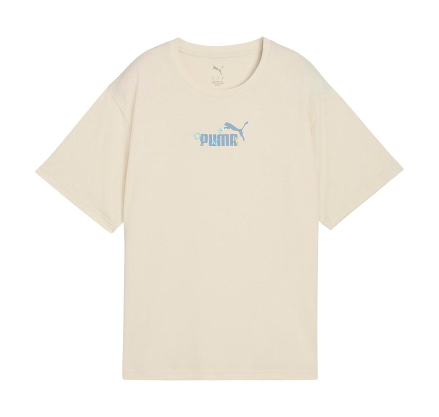 Puma Ess Nature 2.0 Relaxed Tee Kadın T-Shirt Krem Puma Ess Nature 2.0 Relaxed Tee Kadın T-Shirt Krem