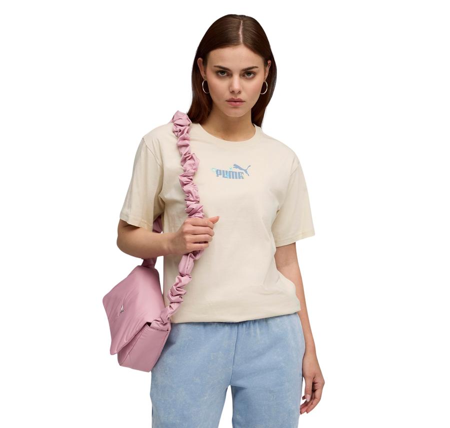 Puma Ess Nature 2.0 Relaxed Tee Kadın T-Shirt Krem Puma Ess Nature 2.0 Relaxed Tee Kadın T-Shirt Krem